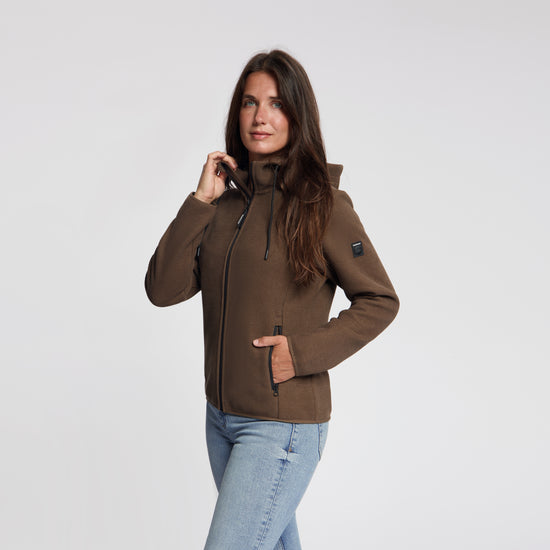 Tilde Women - Outdoor Vest - Fleece - Dark Brown MV2