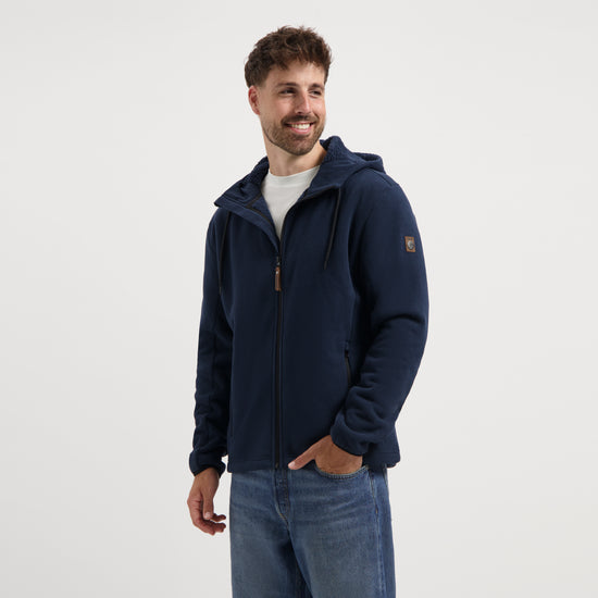 Karlson Men - Hooded Cardigan - Fleece - Navy MV