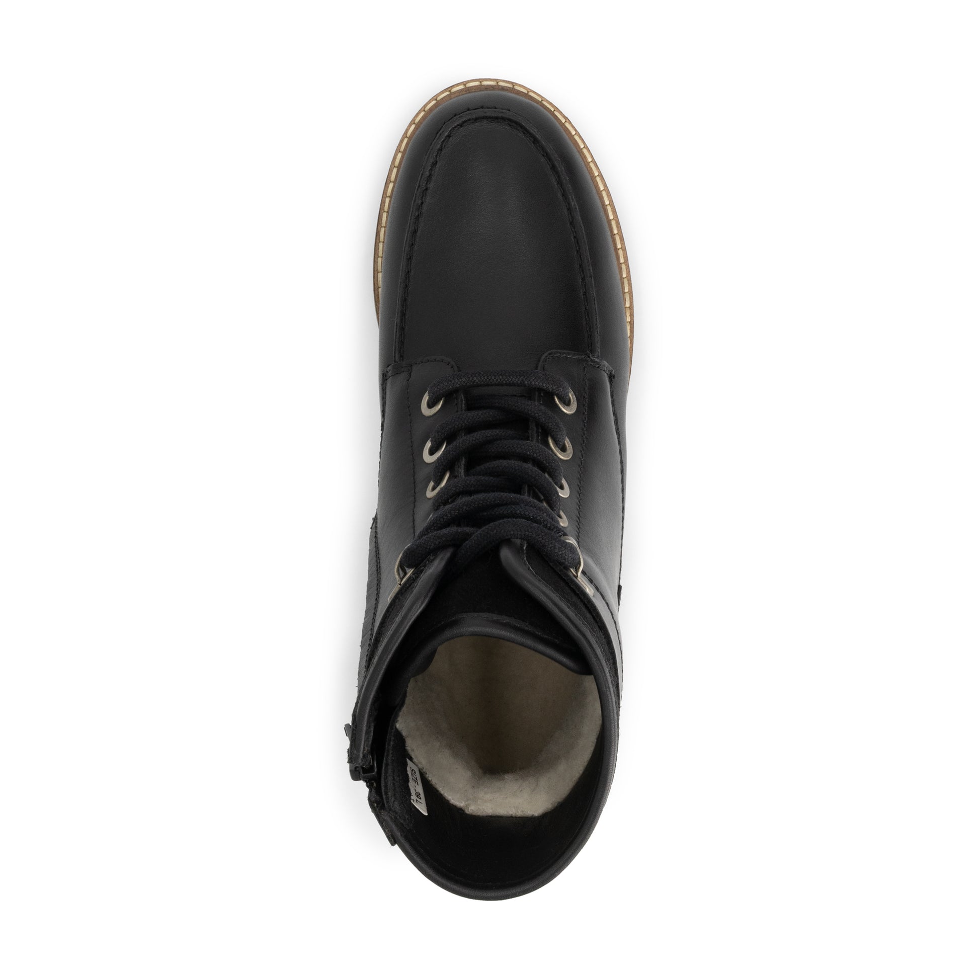 Tronstad Women - Lace-up boots - Wool-lined - Black UPS