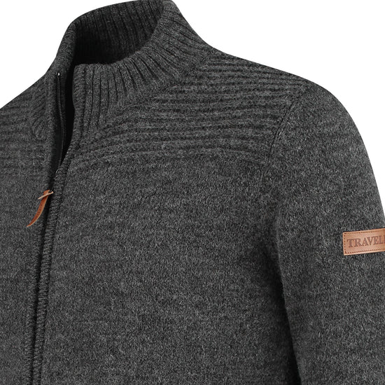 Raahe Men - Knitted cardigan - Dark antracite DCB