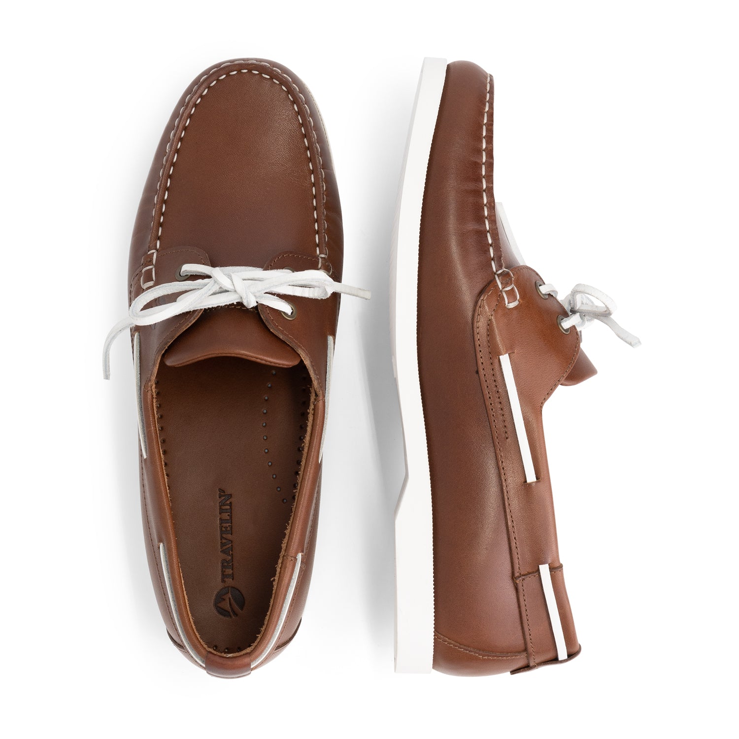 Exmouth Men - Boat shoes - Leather - Cognac UPD