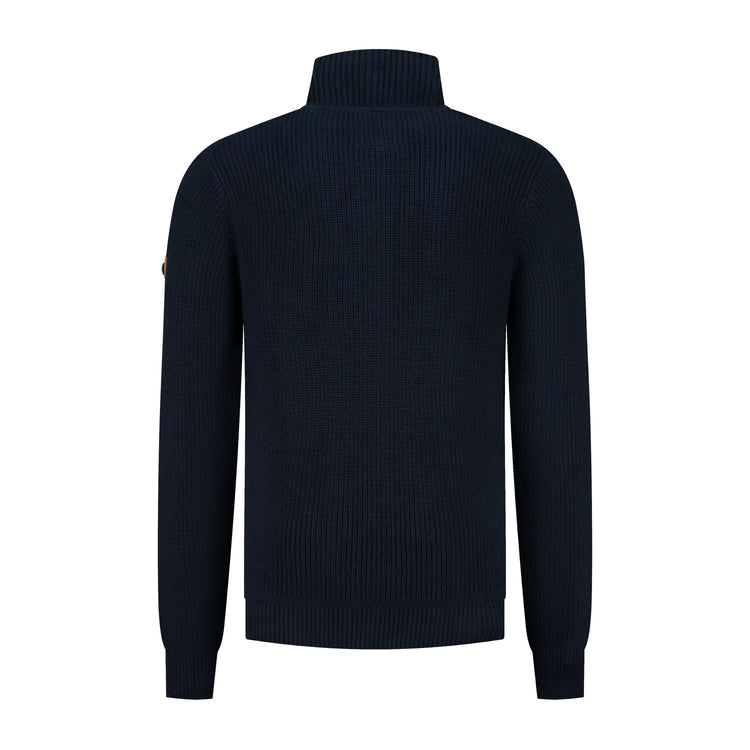 Snowdon Men - Cardigan - Cashmere blend - Navy B