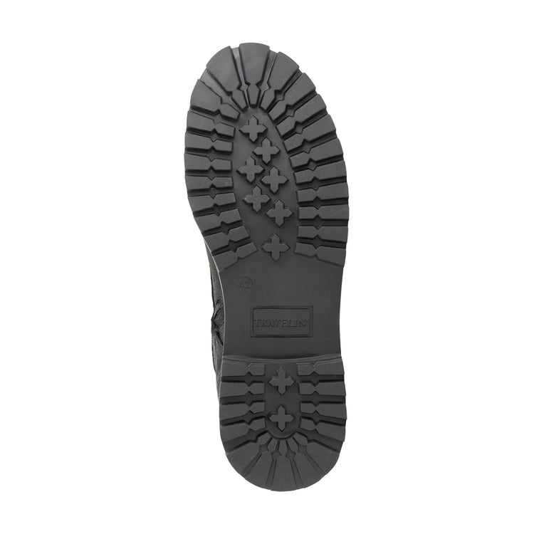 Akland Men - Lace-up boots - Nubuck - Zipper - Black UNS