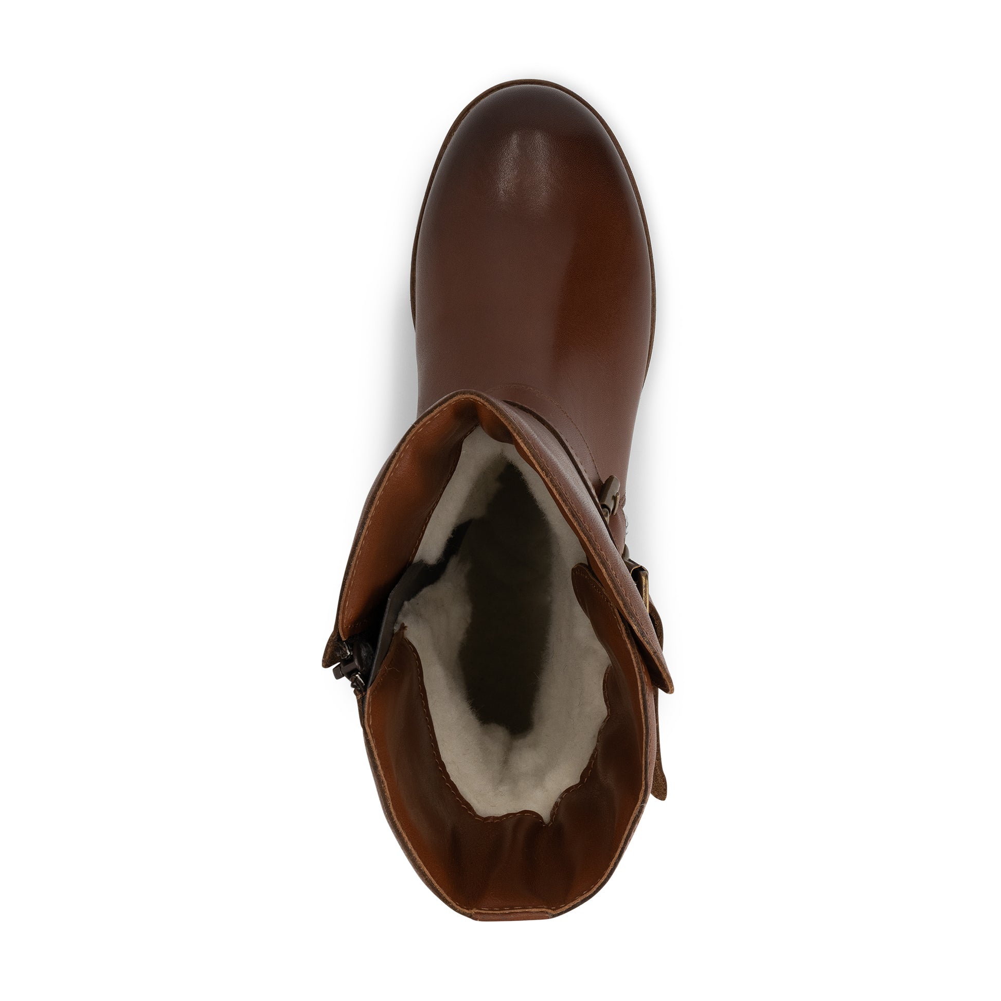 Sogne Women - Biker boots - Wool-lined - Cognac UPS