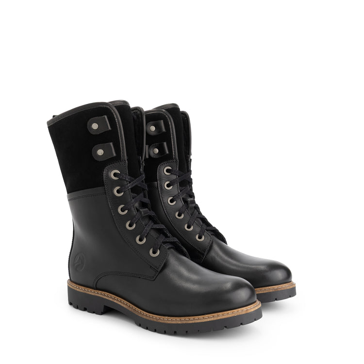 Kongea Women - Lace-up boots - Wool-lined - Black FRD