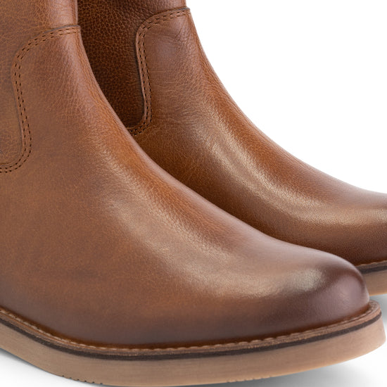 Castres - Leather ankle boots - Women - Cognac DFW