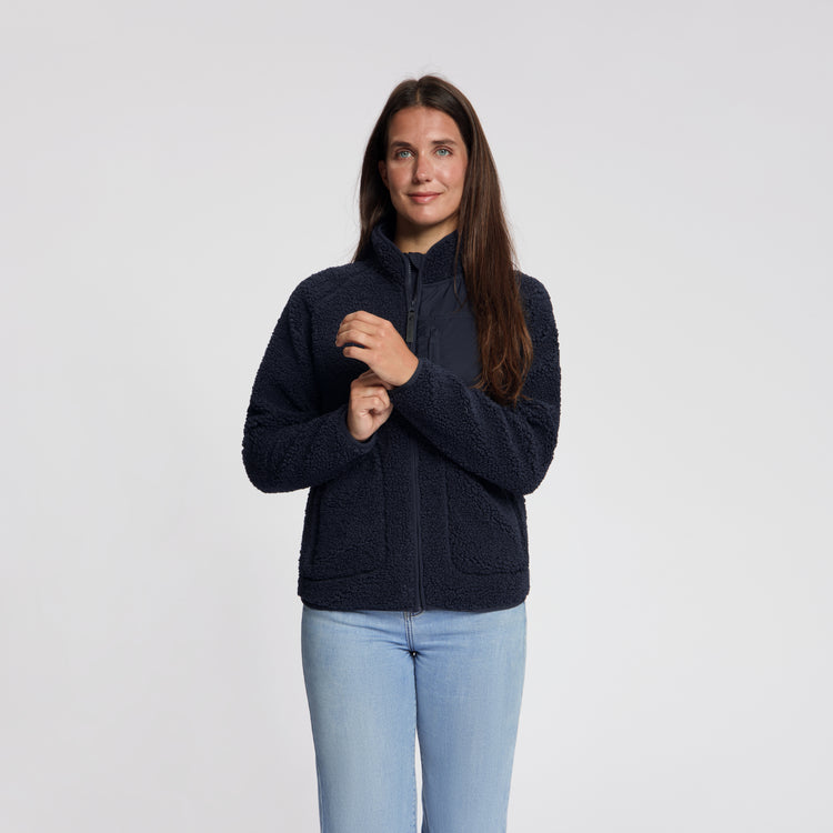 Odile Women - Outdoor Vest - Teddy - Navy MV