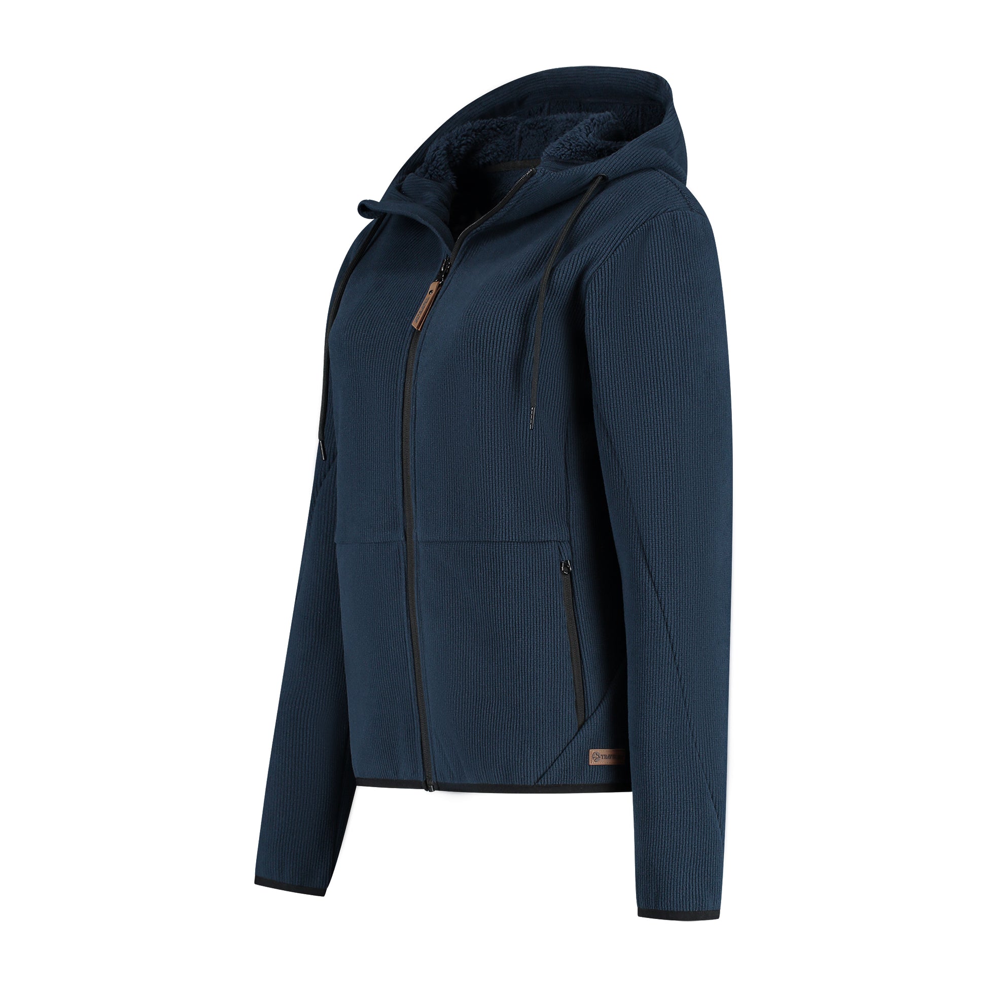 Kirsten Women - Hooded Cardigan - Fleece - Navy FL