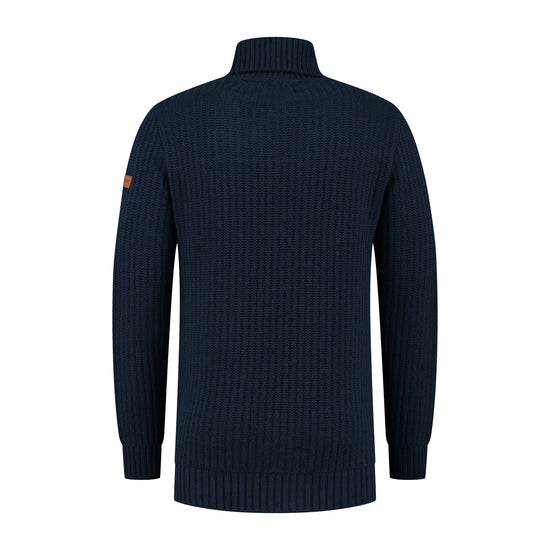 Turtleneck Boda Men - Knitted jumper - Navy B