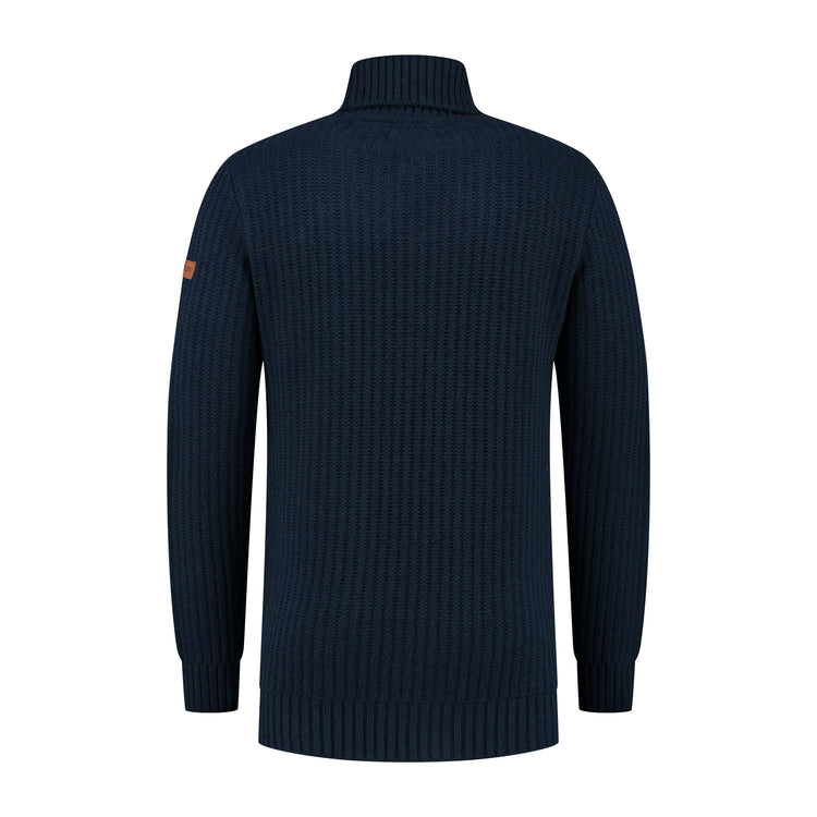 Turtleneck Boda Men - Knitted jumper - Navy B