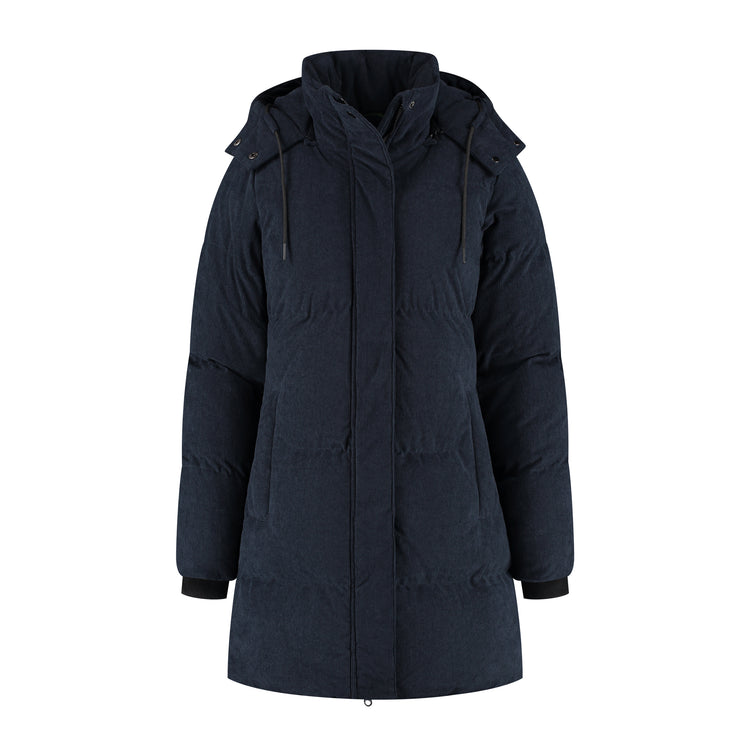 Ulvik Women - Puffer Winter Jacket - Corduroy - Navy F