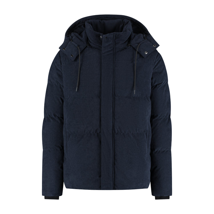 Ulf Men - Puffer Winter Jacket - Corduroy - Navy F