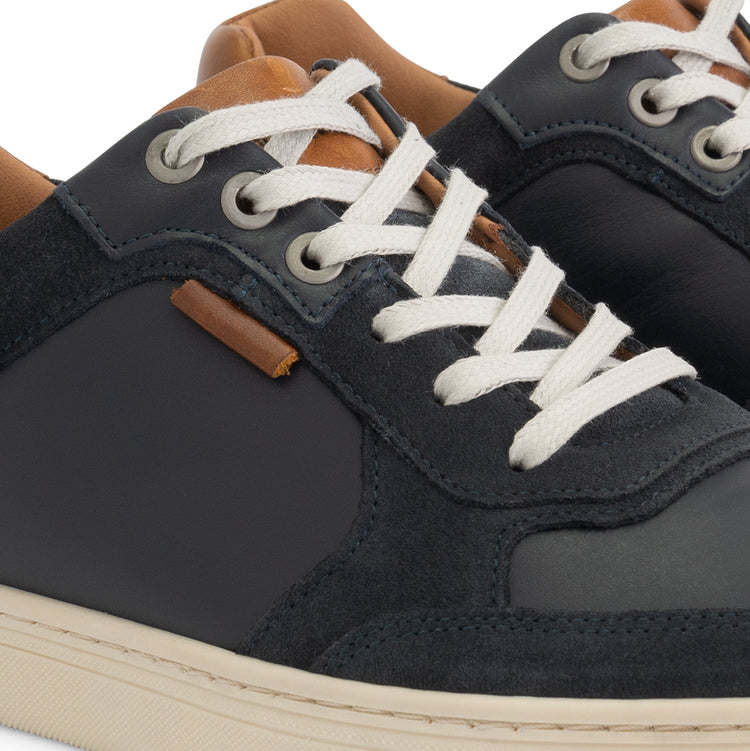 Burnham - Leather sneaker - Men - Navy DFW