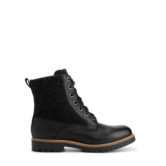 Folge Women - Lace-up boots - Wool/Felt - Black R