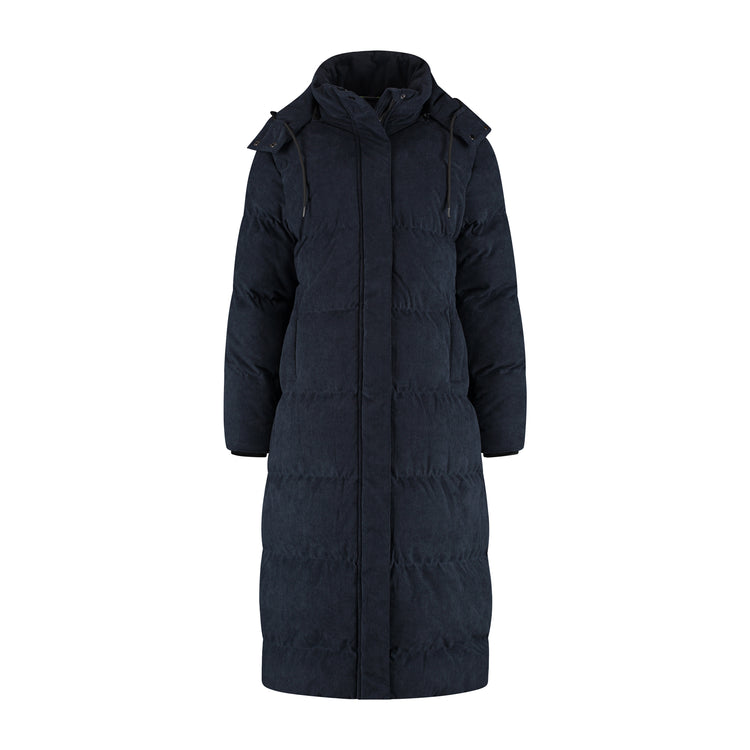 Unni Women - Puffer Winter Jacket - Corduroy - Navy F