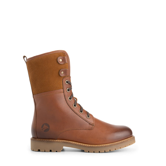 Kongea Women - Lace-up boots - Wool-lined - Cognac R