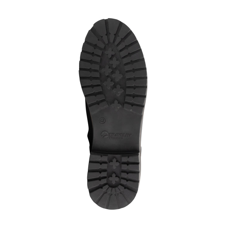 Rosendal Men - Lace-up boots with zipper - Wool-lined - Black UNS