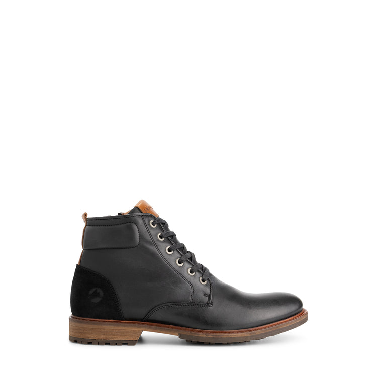 Walton Men - Lace-up shoes - Zipper - Leather - Black R