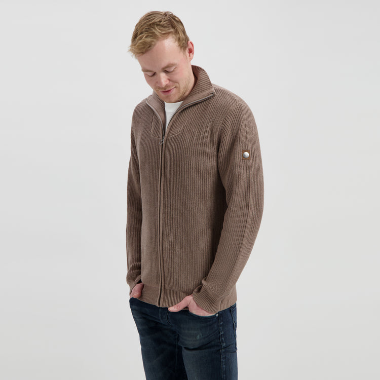 Snowdon Men - Cardigan - Cashmere blend - Sand MV