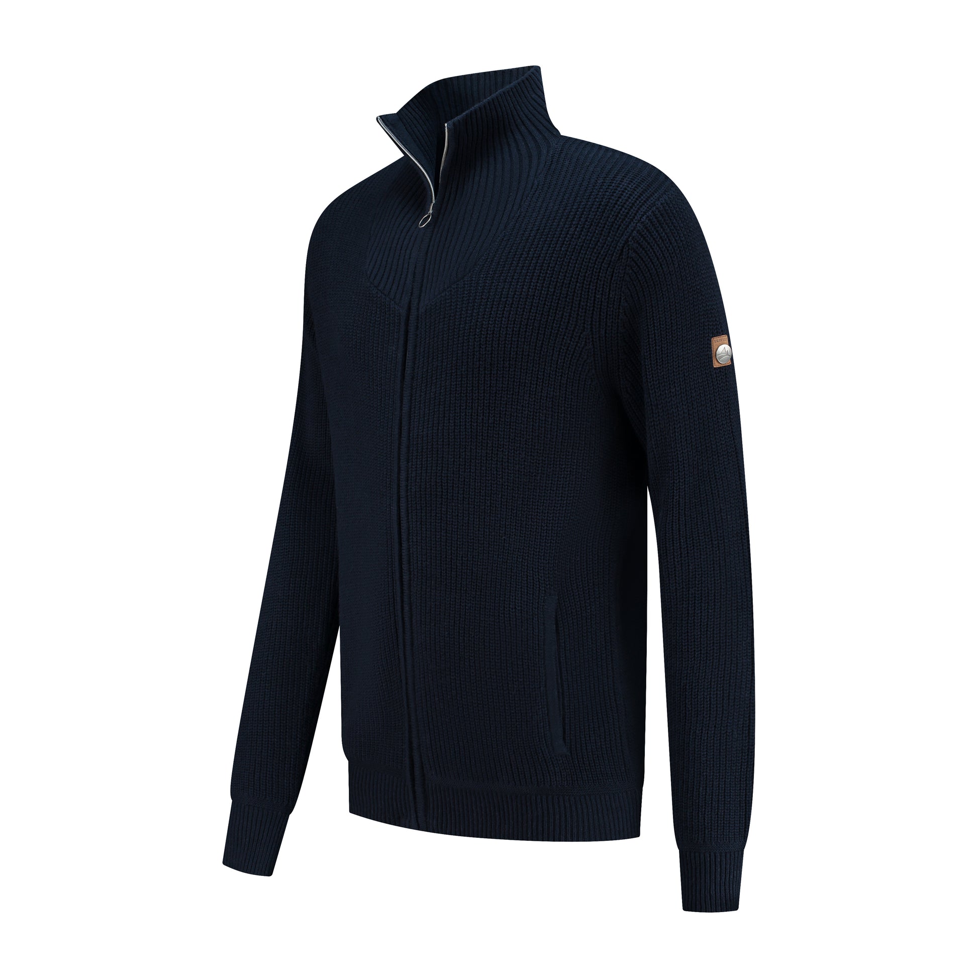 Snowdon Men - Cardigan - Cashmere blend - Navy FL