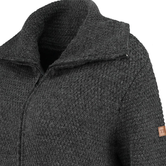 Nivala Women - Long knitted cardigan - Dark antracite DCB