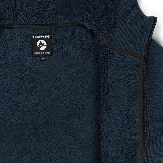 Kirsten Women - Hooded Cardigan - Fleece - Navy DCI