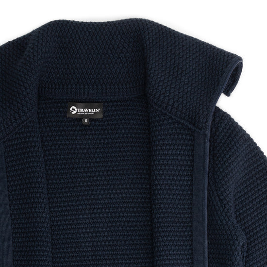 Nivala Women - Long knitted cardigan - Navy DCI