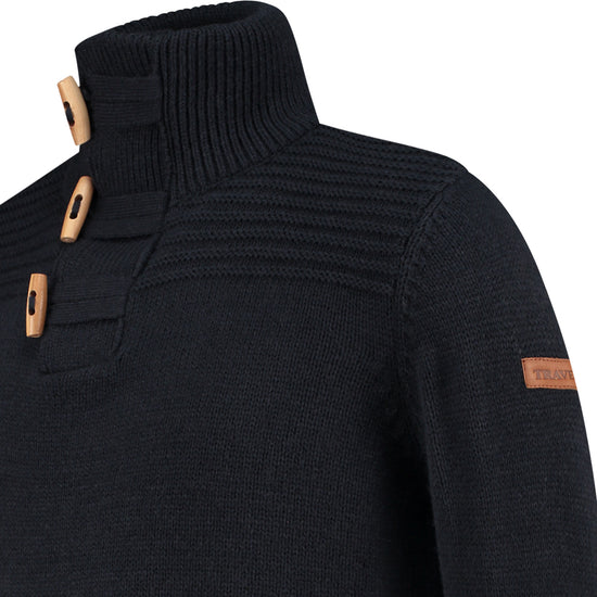 Orsa Men - High collar - Knitted jumper - Navy DCB