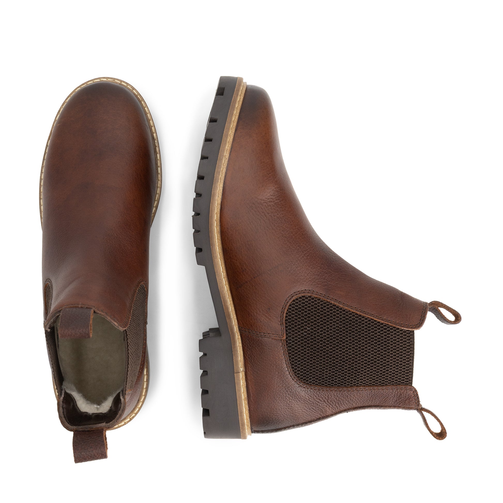 Sirdal Men - Chelsea boots - Wool-lined - Dark brown UPD