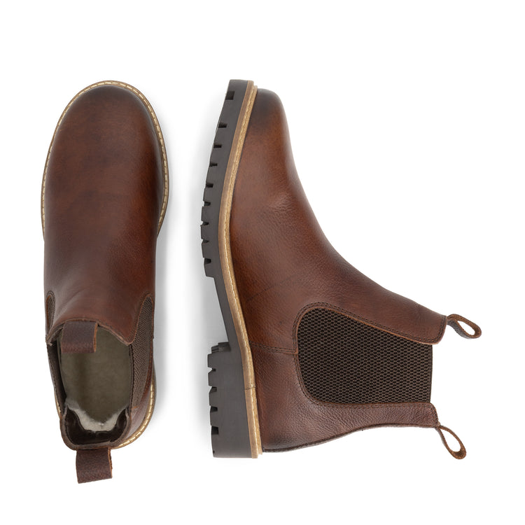 Sirdal Men - Chelsea boots - Wool-lined - Dark brown UPD