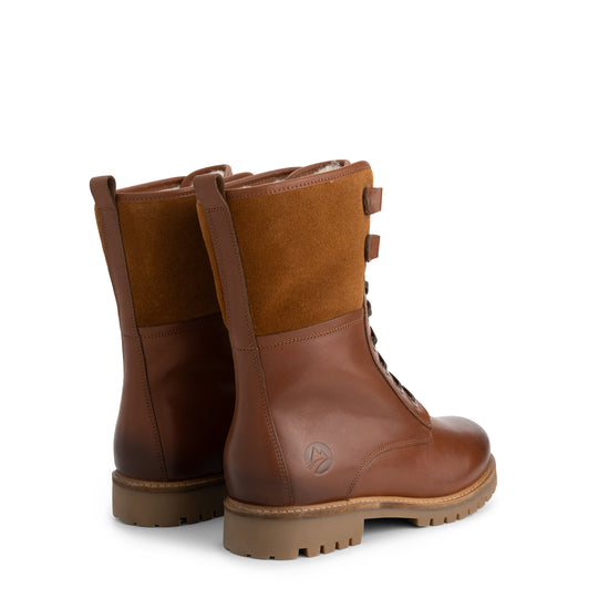 Jostedal Men - Lace-up boots - Wool-lined - Cognac BD